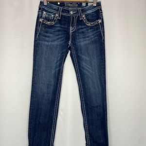 Miss Me Cuffed Skinny Embellished Jeans